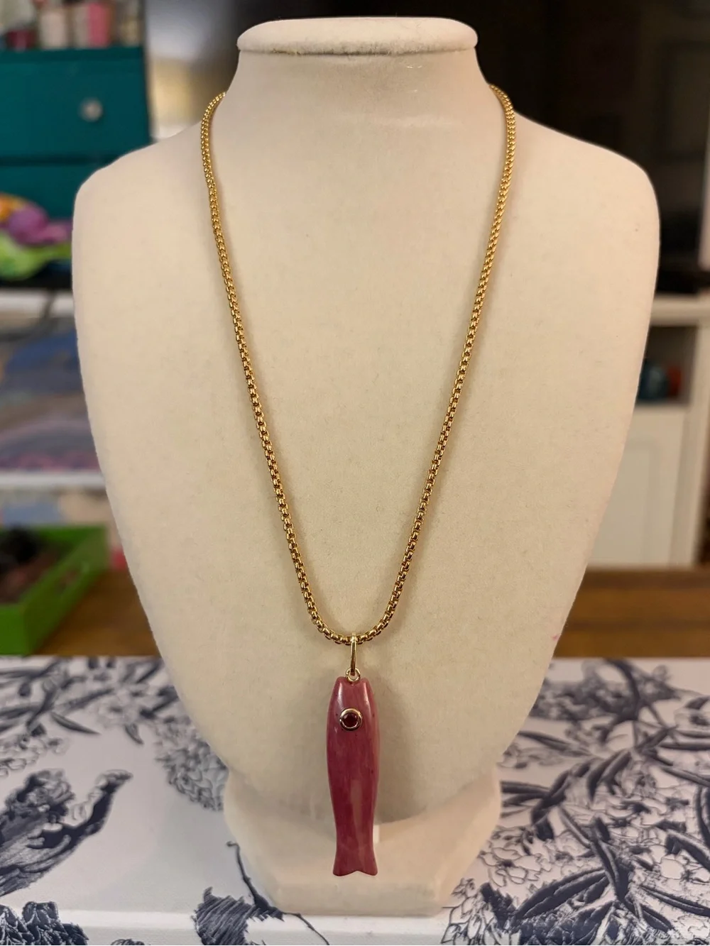 The Lucky Pink Fish Statement Necklace 🐟💗 Meet your new lucky charm.